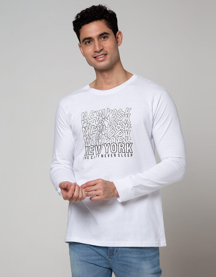 T Zone Long Sleeve T-Shirt  Print City Newyork