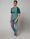 T Zone Raglan T-Shirt Print Theme Dimensional Sports