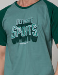 T Zone Raglan T-Shirt Print Theme Dimensional Sports