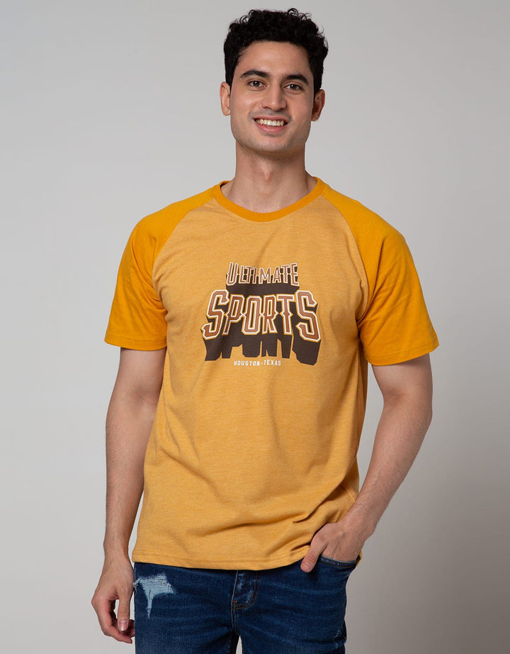 T Zone Raglan T-Shirt Print Theme Dimensional Sports