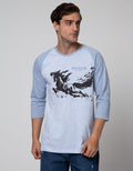 T Zone Theme Inked Kaos Raglan Pria