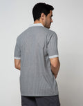 Cole Short Sleeve Polo Shirt Aop Geometri Leaves
