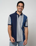 Cole Short Sleeve Polo Shirt Vertical Block