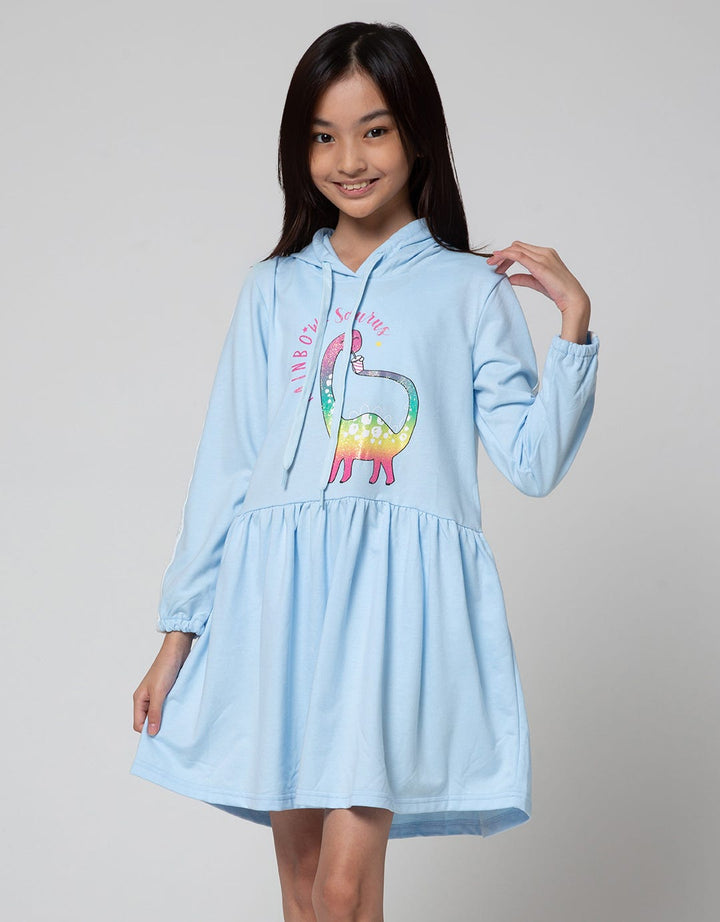 Aero Long Sleeve Midi Dress Hoody Dino Gasdino3