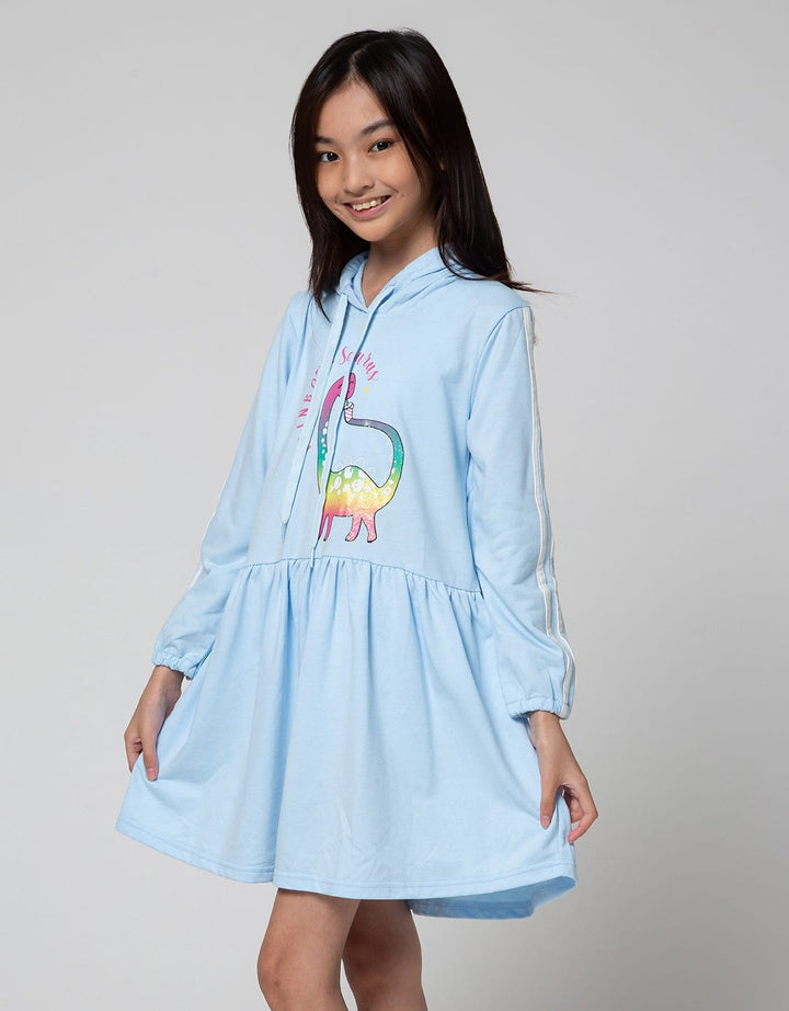 Aero Long Sleeve Midi Dress Hoody Dino Gasdino3