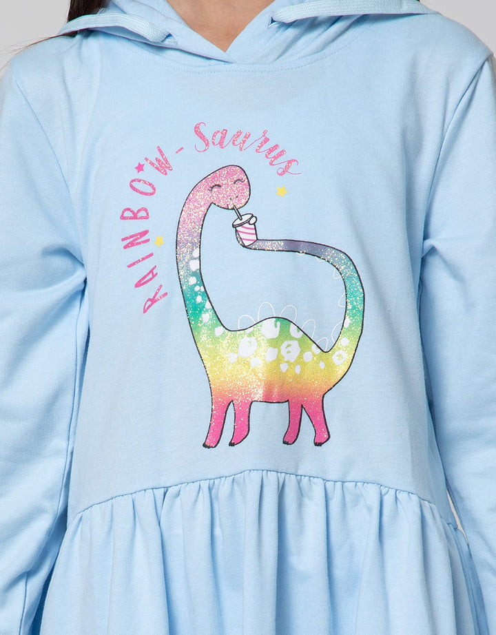 Aero Long Sleeve Midi Dress Hoody Dino Gasdino3