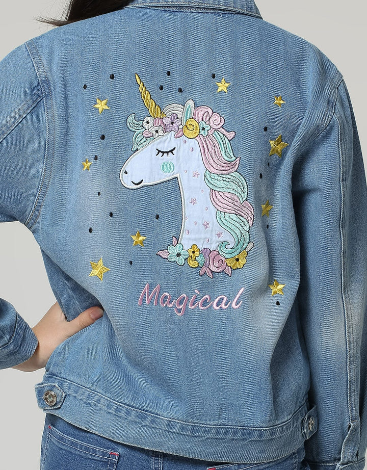 Aero Unicorn Plun Jaket Denim Anak Perempuan