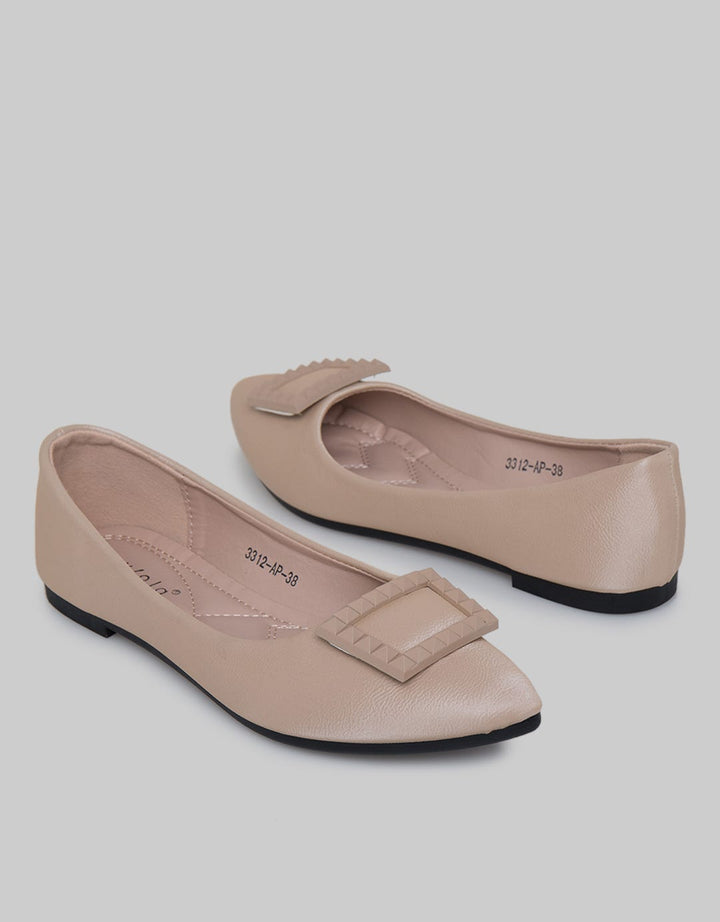 Laviola Square Acc Flat Shoes Wanita