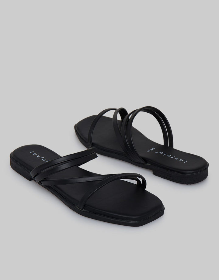 Laviola Multi Strap Sandal Flat Wanita
