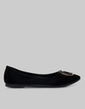 Laviola Sqaure Buckle Flat Shoes Women