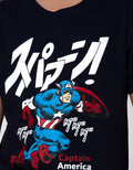 Marvel Avenger Captain Anime Run Short Sleeve T-Shirt