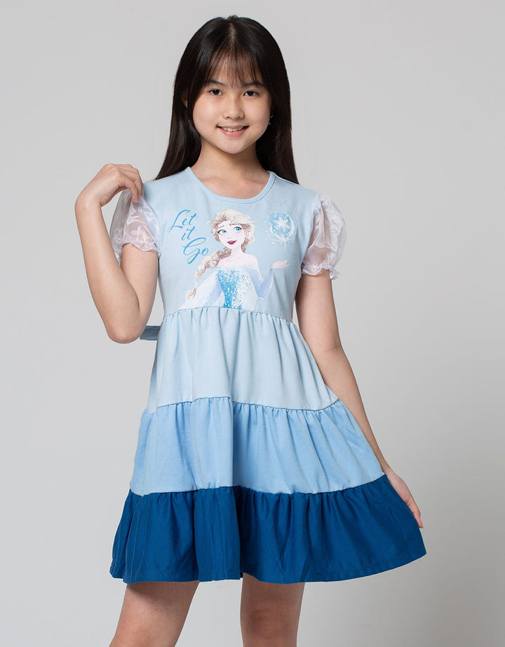 Disney Princess Short Sleeve Chiffon Sleeve Midi Dress