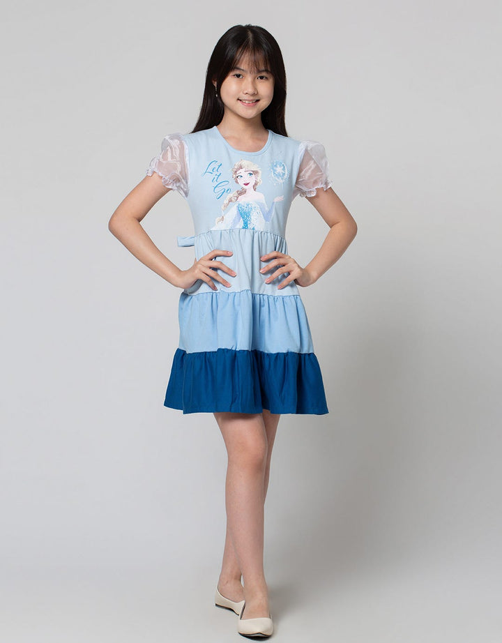 Disney Princess Short Sleeve Chiffon Sleeve Midi Dress