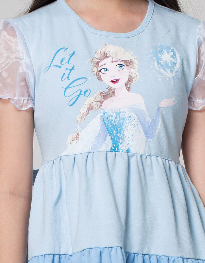 Disney Princess Short Sleeve Chiffon Sleeve Midi Dress