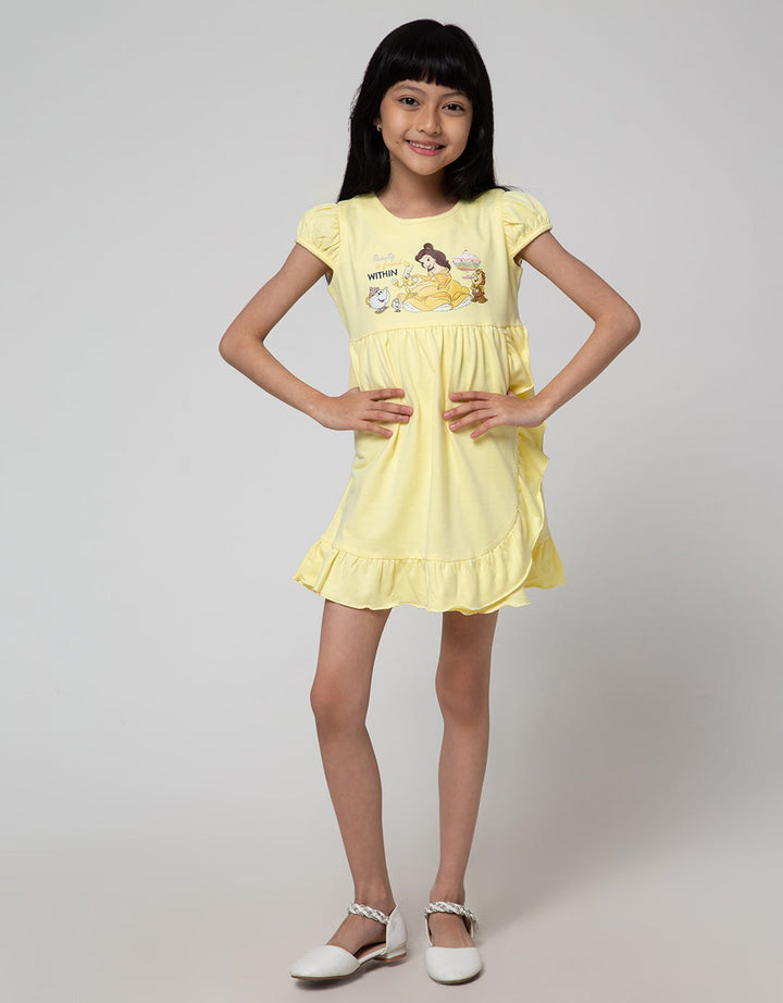 Disney Short Sleeve Midi Dress Beauty Belle