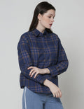 Nevada Long Sleeve Flannel Check Colorblock Shirt