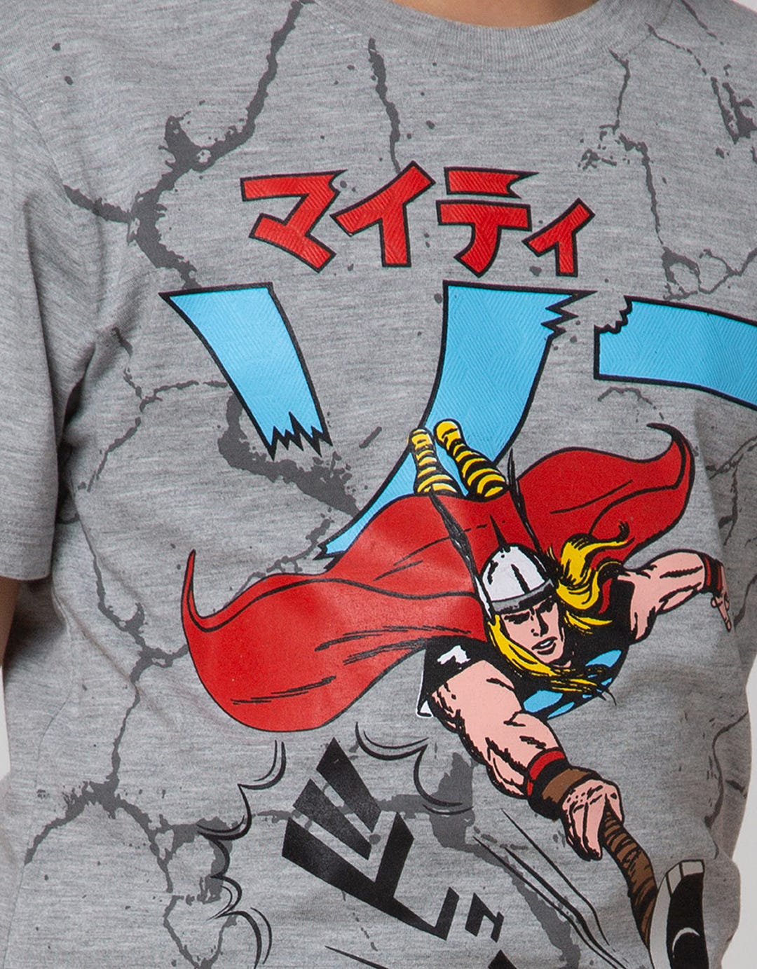 Marvel Short Sleeve T-Shirt Avenger Thor Smash Anime
