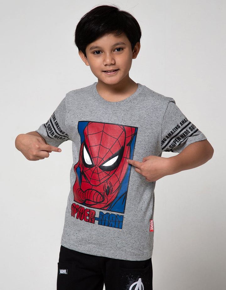 Marvel Spiderman Face Square Short Sleeve T-Shirt