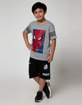 Marvel Spiderman Face Square Short Sleeve T-Shirt