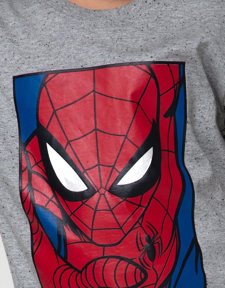 Marvel Spiderman Face Square Short Sleeve T-Shirt
