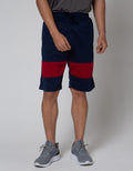 SHORT PANTS TRICOLOR SH22501:NAVY BLUE:L:TEXT:SHORT PANTS