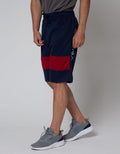 SHORT PANTS TRICOLOR SH22501:NAVY BLUE:L:TEXT:SHORT PANTS