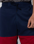 SHORT PANTS TRICOLOR SH22501:NAVY BLUE:L:TEXT:SHORT PANTS