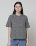 St. Yves Short Sleeve Blouse Linen Slub Plain