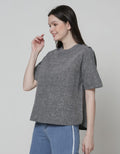 St. Yves Short Sleeve Blouse Linen Slub Plain
