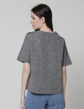 St. Yves Short Sleeve Blouse Linen Slub Plain