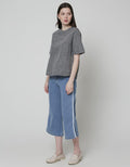 St. Yves Short Sleeve Blouse Linen Slub Plain