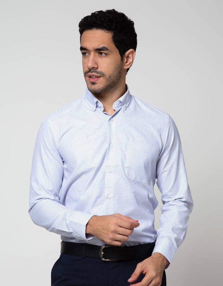 Cole Long Sleeve Shirt Checks Slim