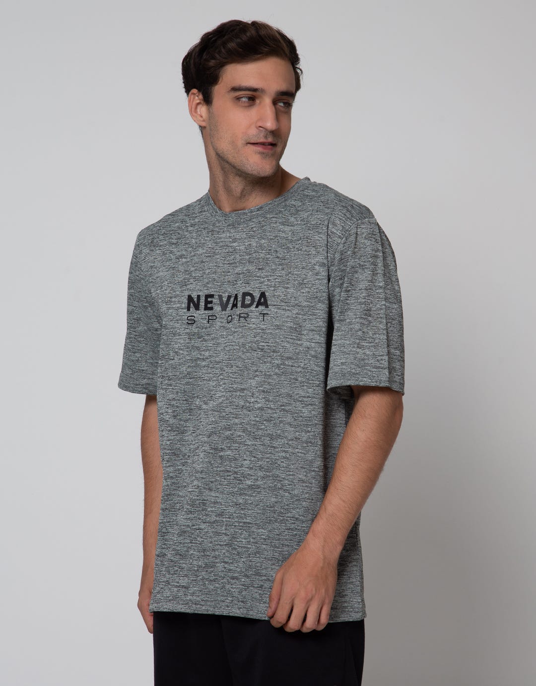 Nevada Sport Logo Print Jersey Kaos Pria