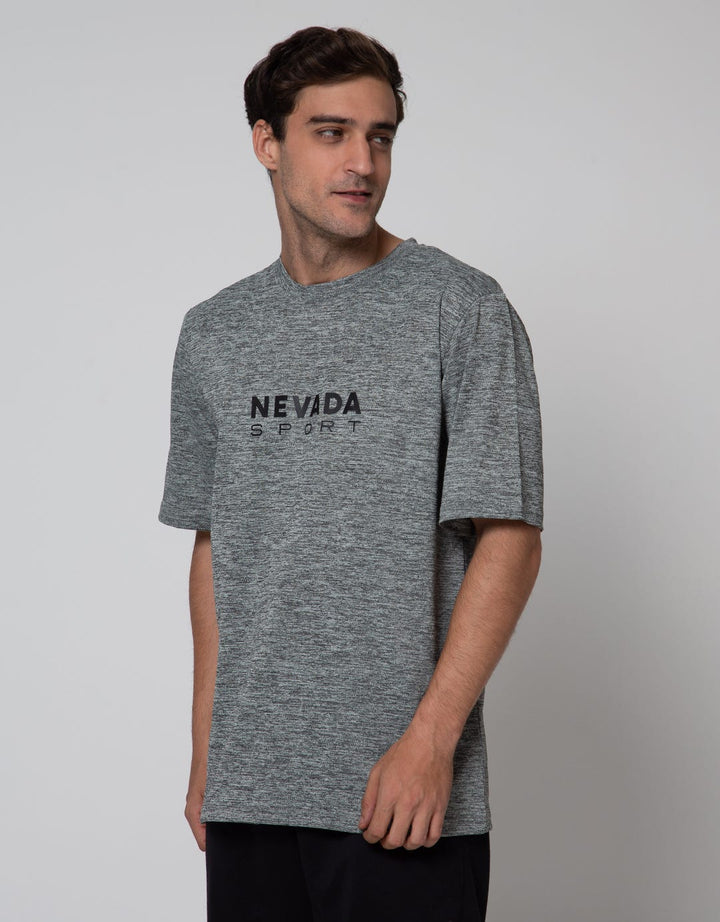 Nevada Sport Logo Print Jersey Kaos Pria