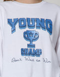 Details Young Wording Sweater Wanita