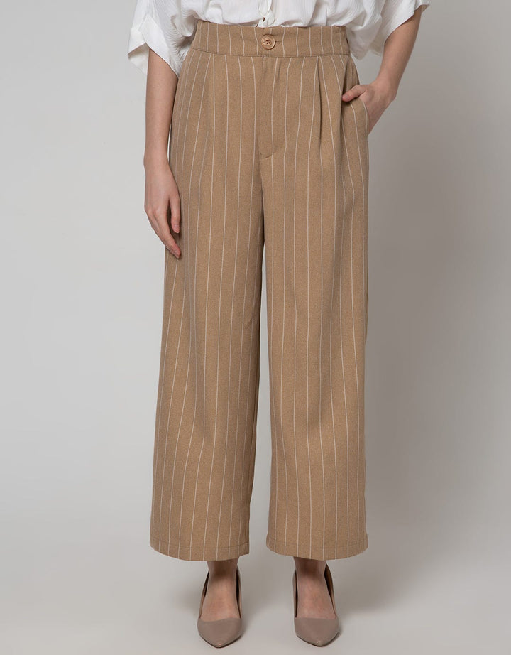 Details Long Pants With Loose Fit Leg And Stripe Print