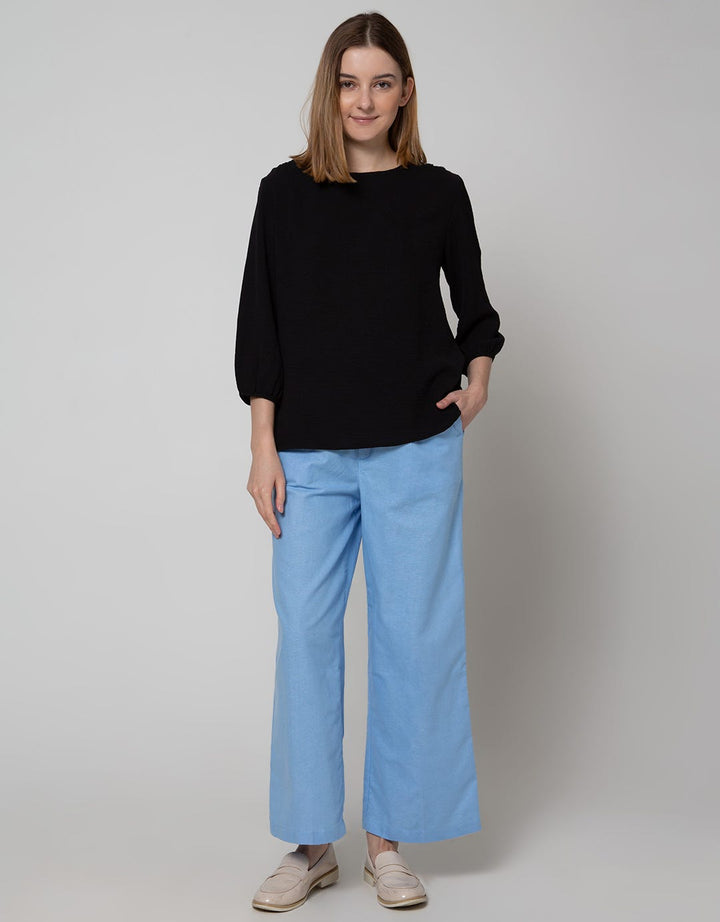 Details Long Pants With Loose Fit Leg And Stripe Print