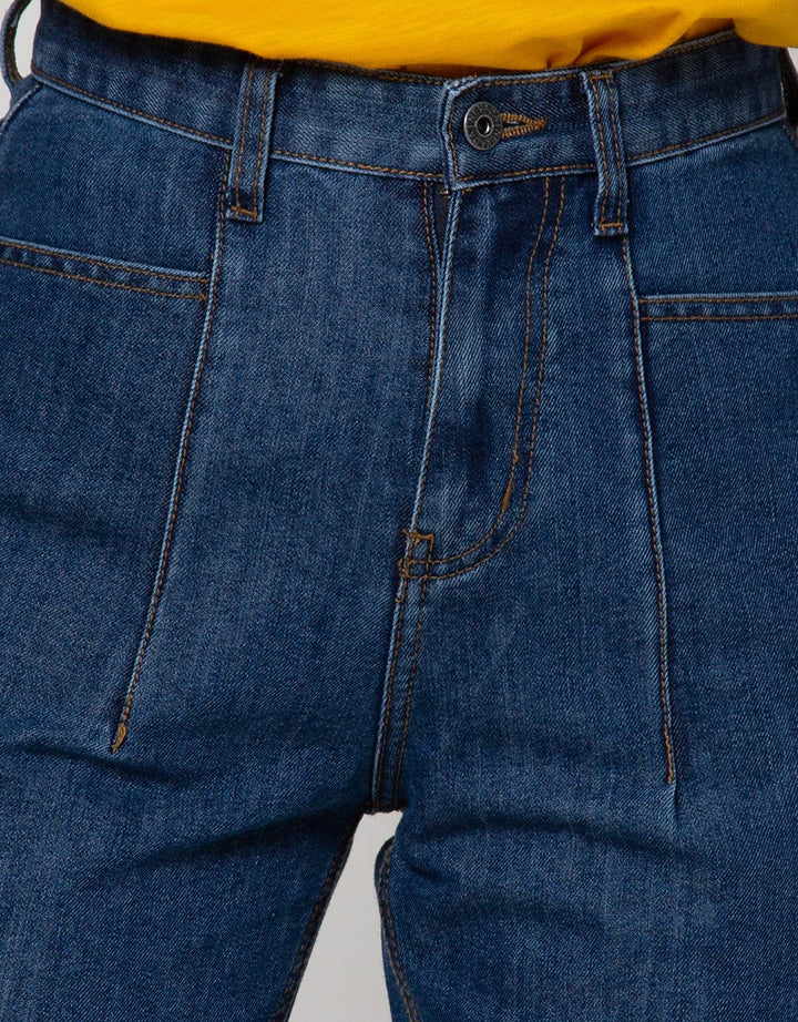 Nevada Denim Long Pants Mom Fit