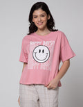 Nevada Boxy Happy Days Kaos Wanita