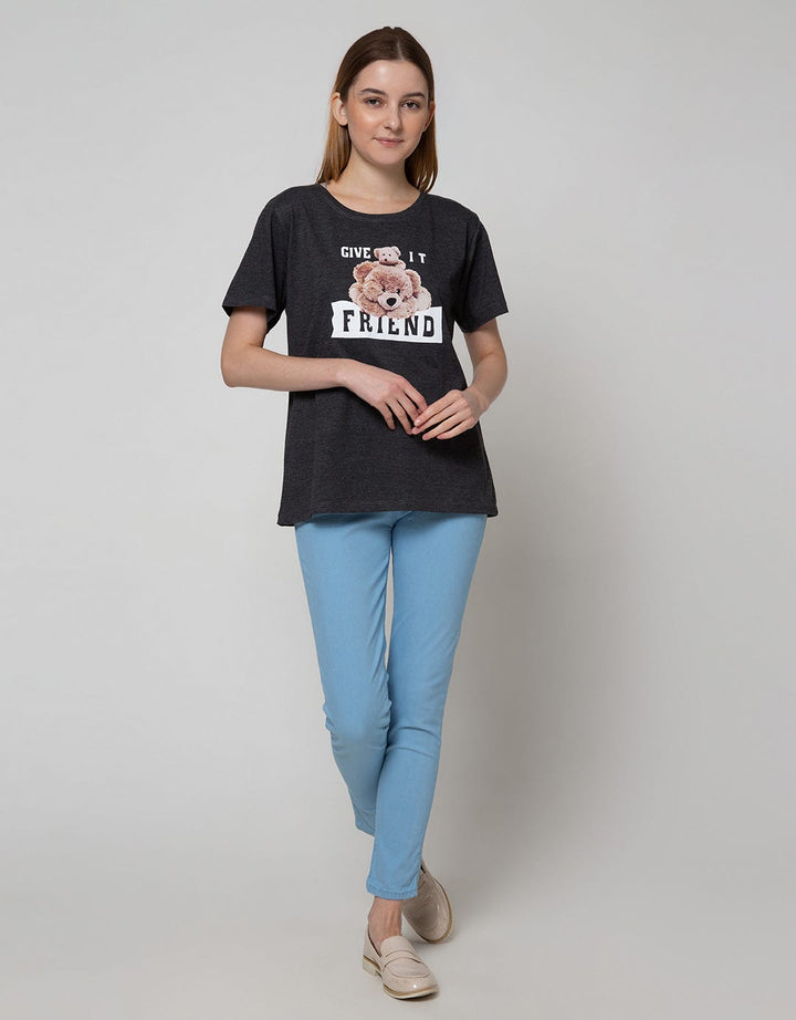Nevada Short Sleeve T-Shirt Solid Give It Friend
