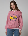 Nevada Sweatshirt Solid V Neck Varsity