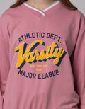 Nevada Sweatshirt Solid V Neck Varsity