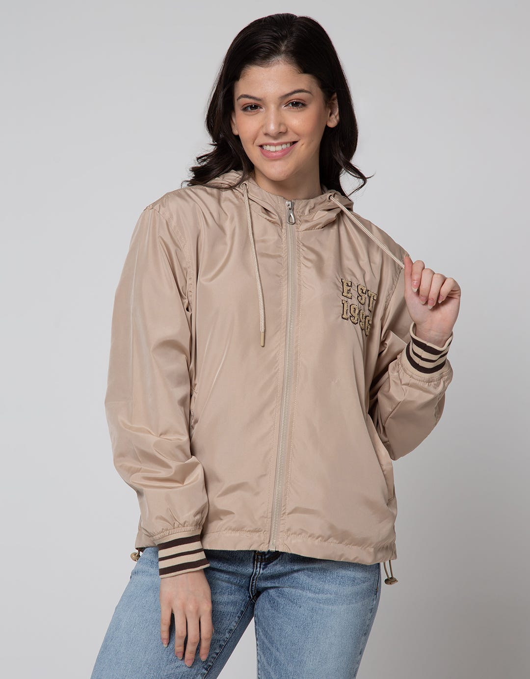 Nevada Varsity Solid Jaket Wanita