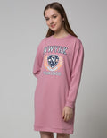 Nevada Midi Dress Lengan Panjang Varsity