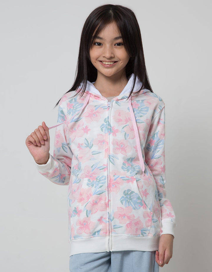 Aero Flower Leaf Girls Jacket