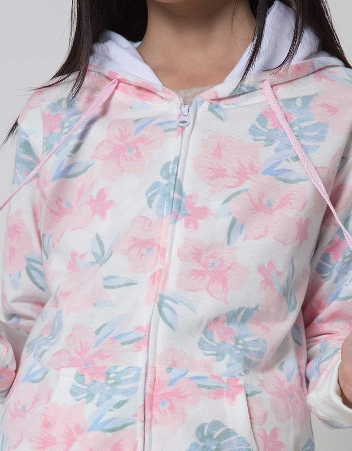 Aero Flower Leaf Girls Jacket