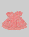 Pipiniko Short Sleeve Midi Dress Flare Print Bunga