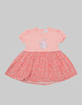Pipiniko Short Sleeve Midi Dress Combi Knit Bunny