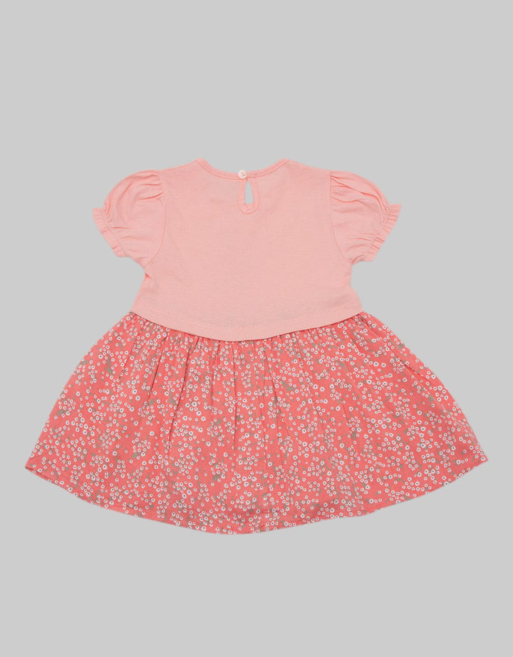 Pipiniko Short Sleeve Midi Dress Combi Knit Bunny