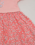 Pipiniko Short Sleeve Midi Dress Combi Knit Bunny